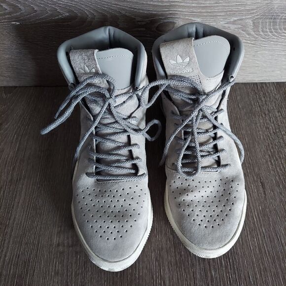 Adidas Big Kids Size 5.5 Tubular Instinct gray charcoal solid grey white S76171 - Picture 3 of 10